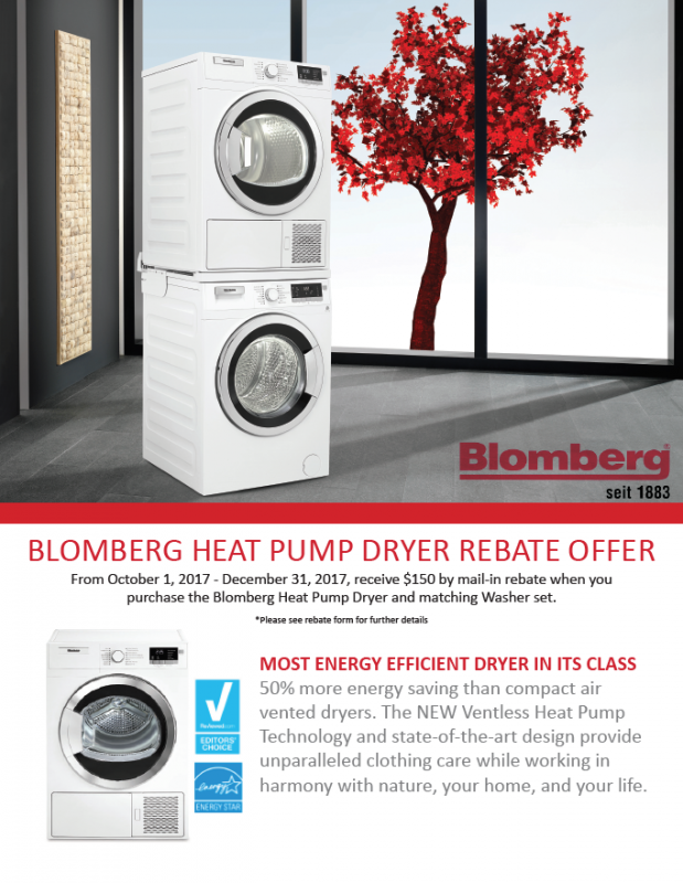 Blomberg Heat Pump Dryer Rebate Eurolux Kitchens