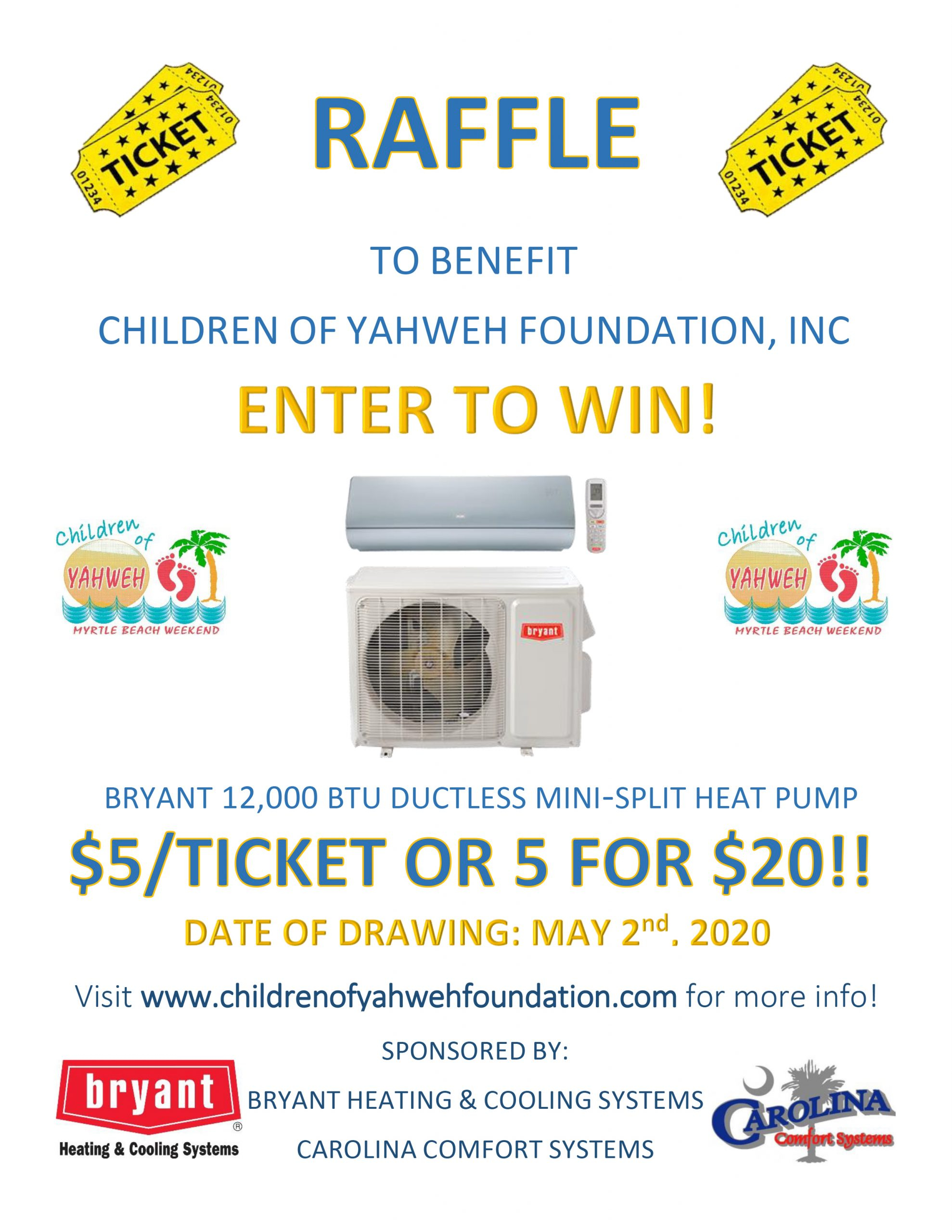 Bryant Heat Pump Raffle The Children Of Yahweh Foundation