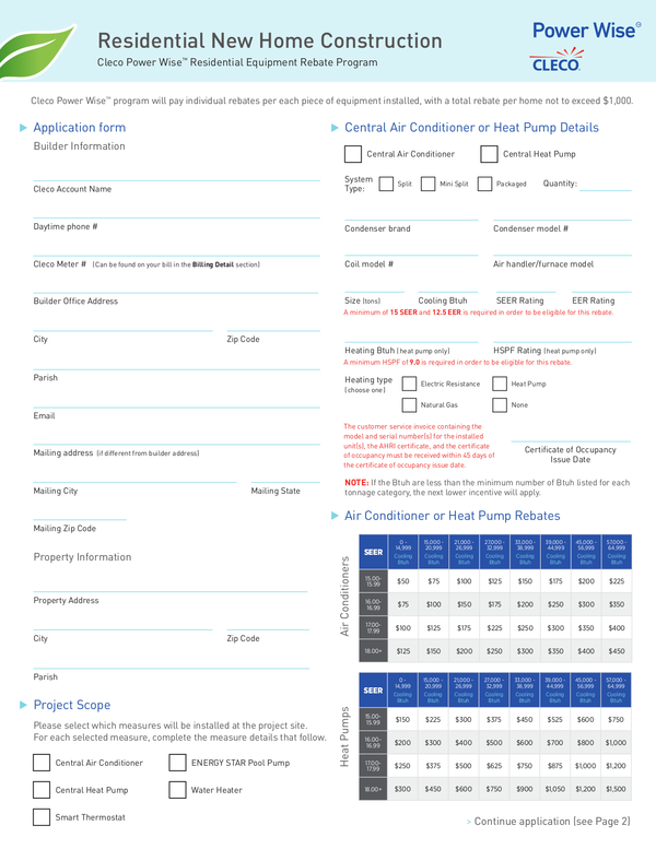 Fill Free Fillable Cleco PDF Forms