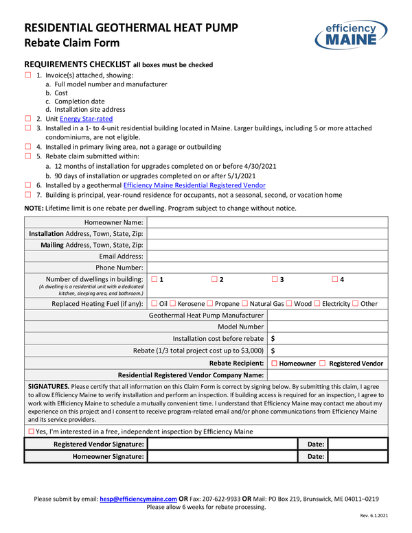 Fill Free Fillable Efficiency Maine PDF Forms