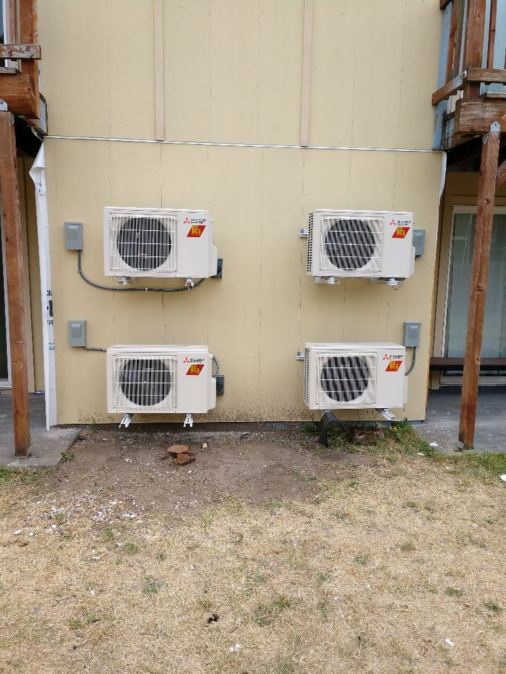 Install Of Mitsubishi Ductless Heat Pumps In Multi unit Apartment 