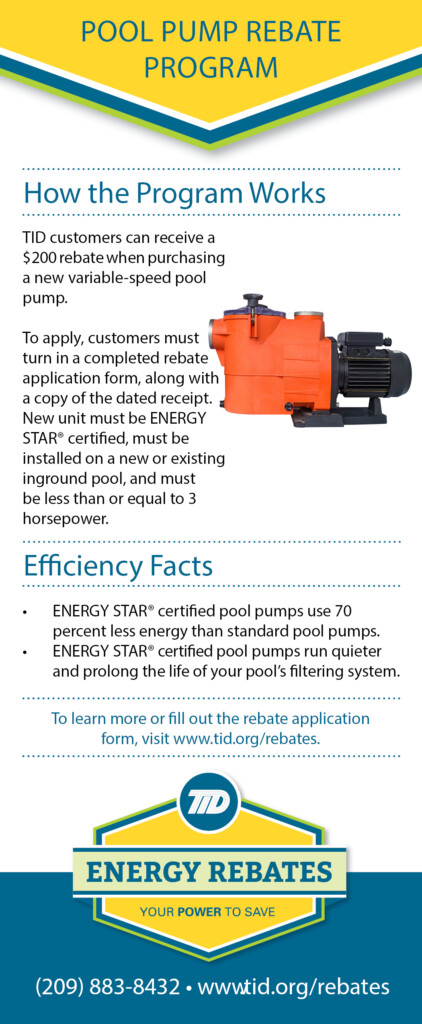 Program Flyer Pool Pump Turlock Irrigation District