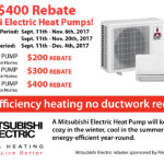 Rebates On Mitsubishi Air Conditioning Ductless Duct free Mini split