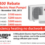 Rebates On Mitsubishi Air Conditioning Ductless Duct free Mini split