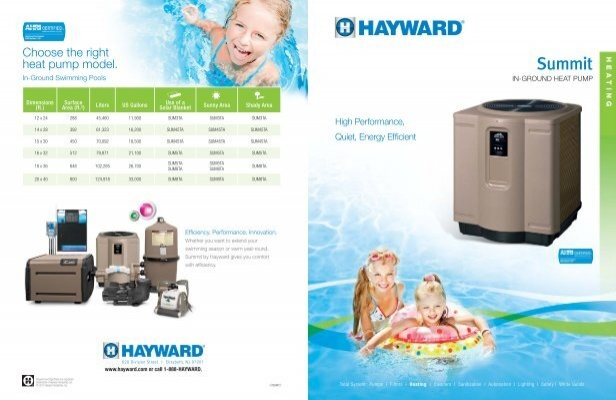 SUMMIT Heat Pump Brochure LITSUM12 Hayward