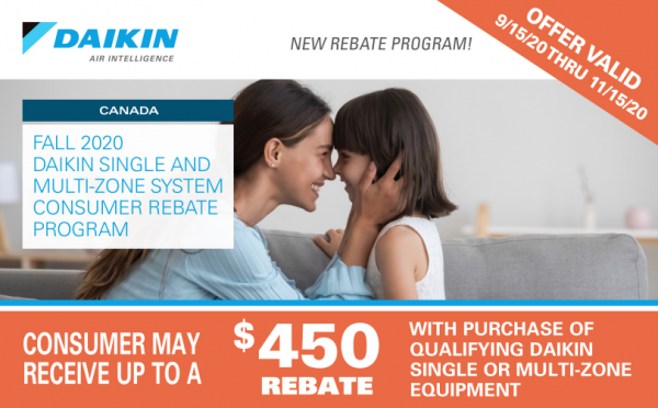 Fall 2020 Ductless Heat Pump Rebate Daikin Atlantic