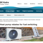 Heat Pump Rebates For Fuel Switching Hydron Aire EVl